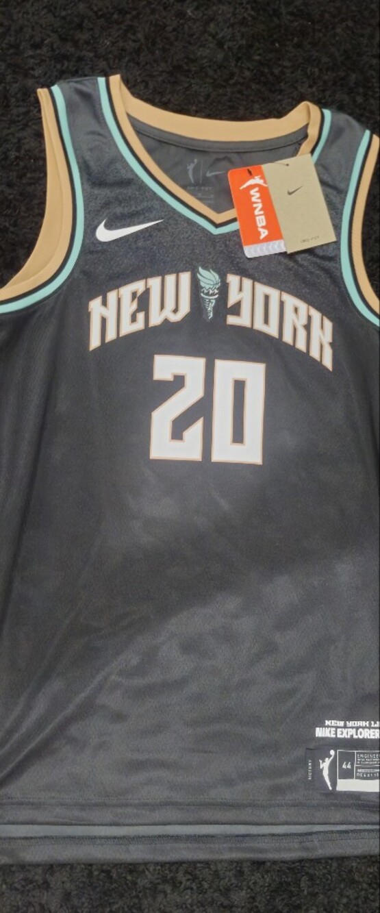 Nike Black New York WNBA Jersey with Teal & Cream Trim